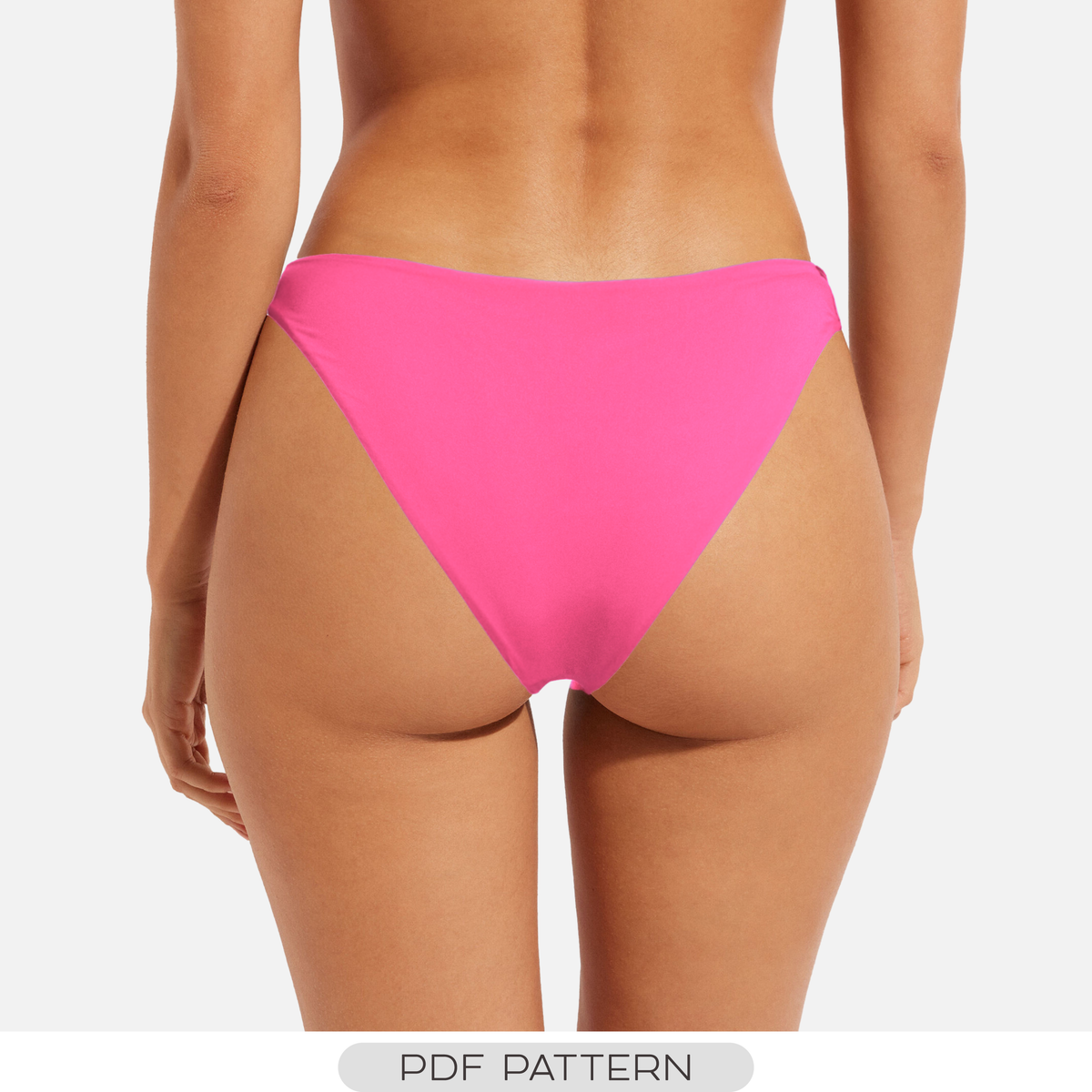 BIKINI BOTTOM SEWING PATTERN WITH MEDIUM HIP COVERAGE