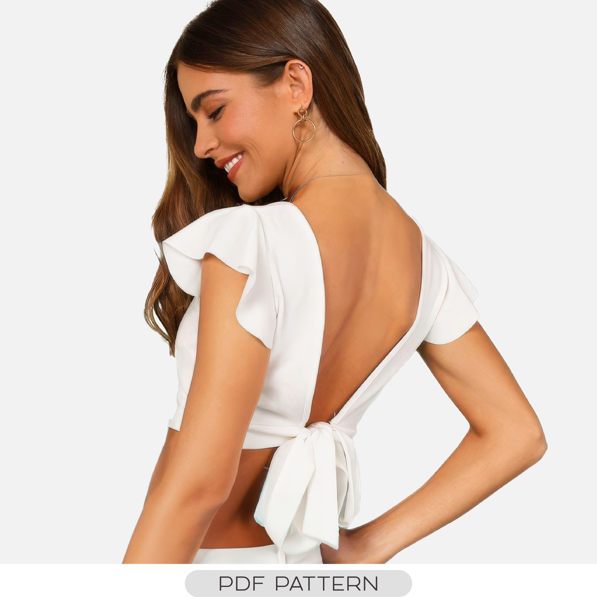 BACKLESS TOP PATTERN FOR COTTON FABRICS