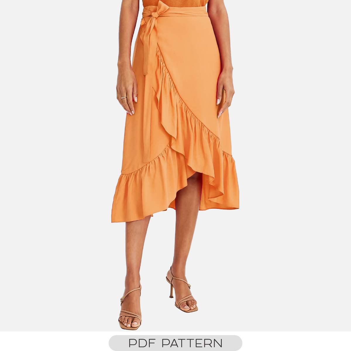 WRAP MIDI SKIRT PATTERN