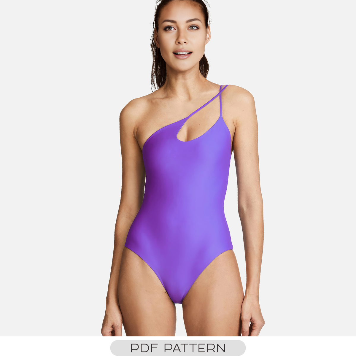 ONE SHOULDER SWIMSUIT PATTERN