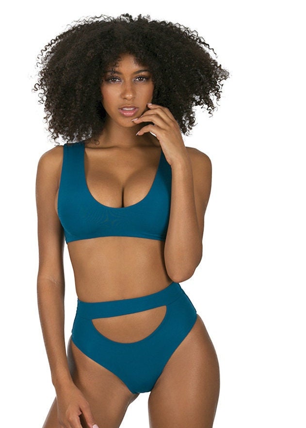 Swimsuit Sewing Pattern / High Waisted Bikini Bottom Sewing Pattern / Beginner Bathing Suit Sewing Pattern / Size XS-2XL