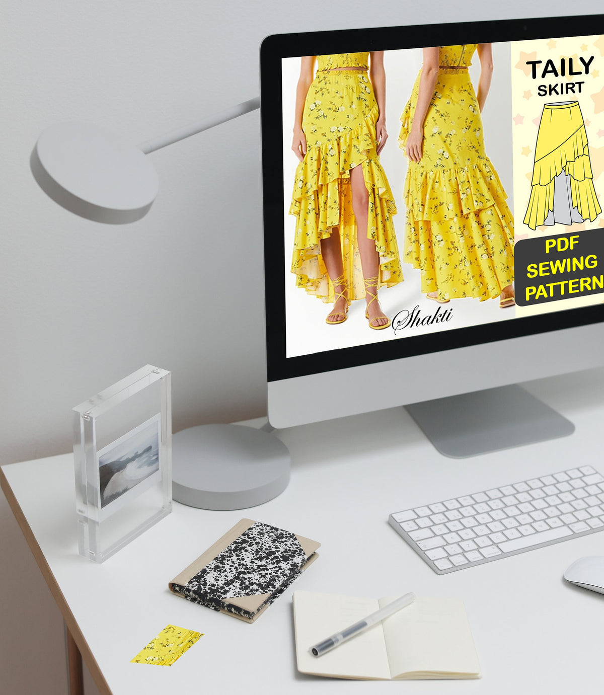 Maxi Skirt Pattern / Flared Skirt Sewing Digital PDF Pattern / 6 Sizes XS-XXL / Instant Download