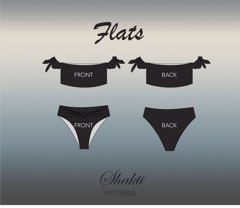 Bikini Set Pdf Pattern | Top & Bottom | DIY Bikini Sewing Pattern | Size XS-XL | Patron maillot de bain | Patrón de Vestido de Baño