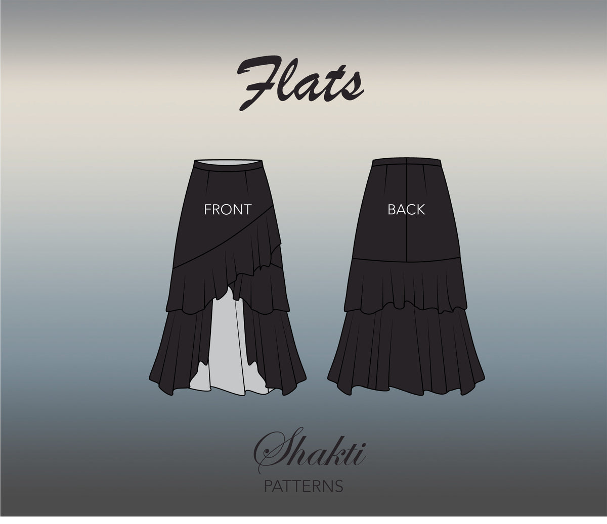 Maxi Skirt Pattern / Flared Skirt Sewing Digital PDF Pattern / 6 Sizes XS-XXL / Instant Download