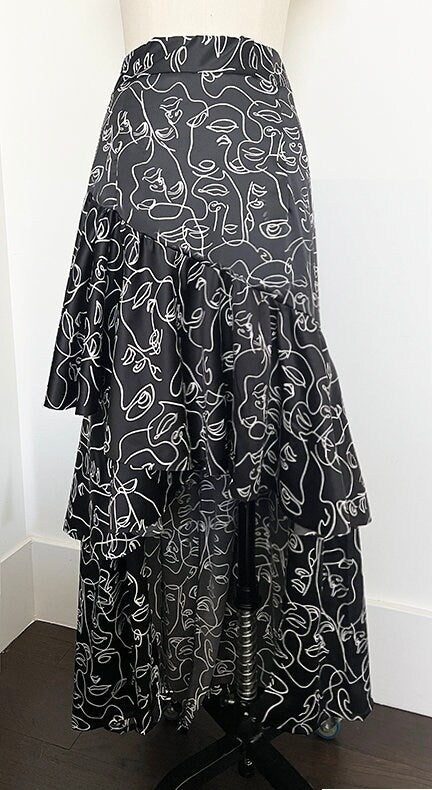 Maxi Skirt Pattern / Flared Skirt Sewing Digital PDF Pattern / 6 Sizes XS-XXL / Instant Download