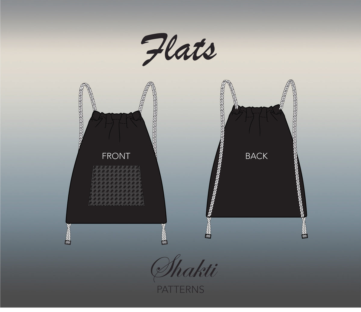 Bag Sewing Pattern / Drawstring Backpack PDF Pattern / Beach Bag Pattern / One Size / Instant Download /
