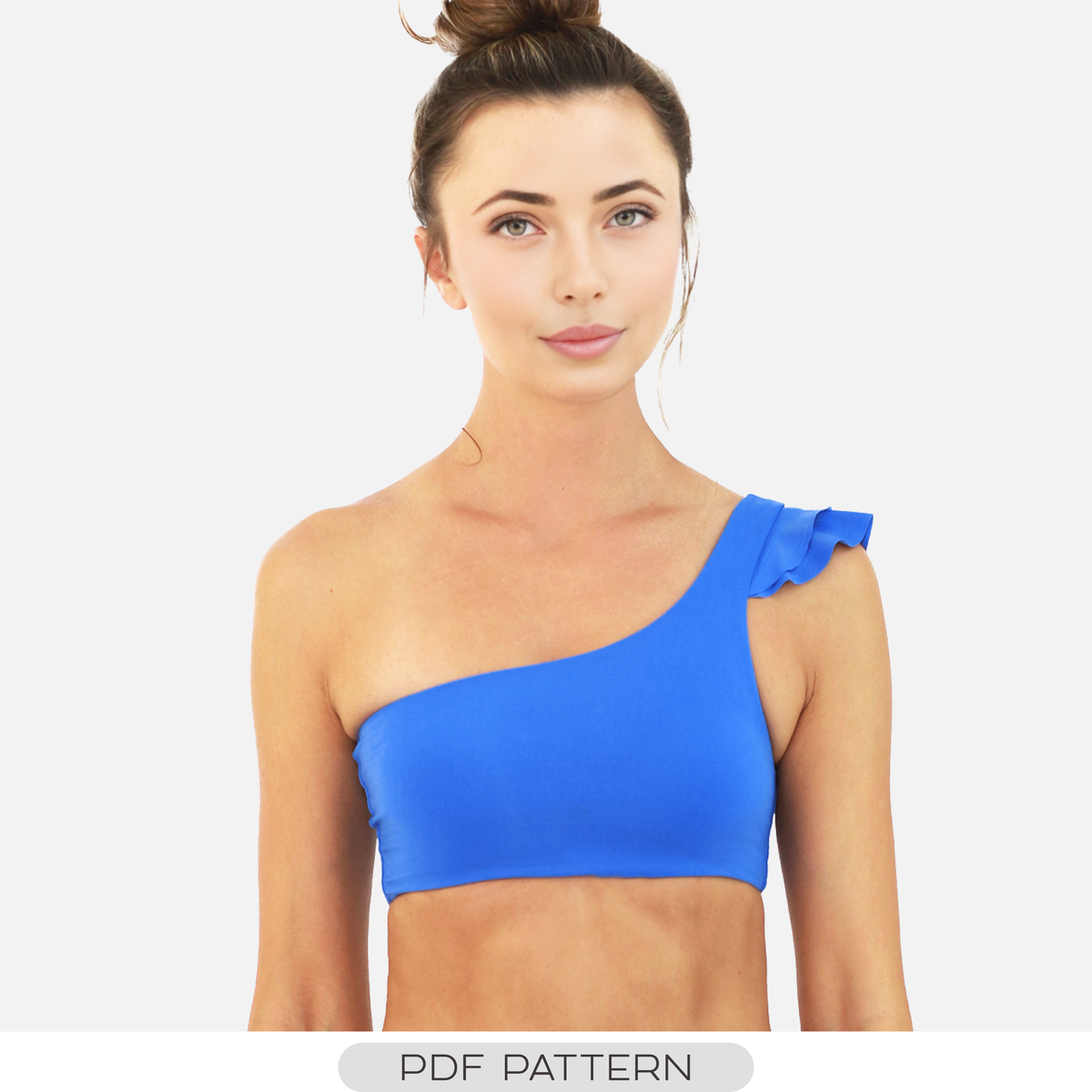 ONE SHOULDER BIKINI TOP PATTERN