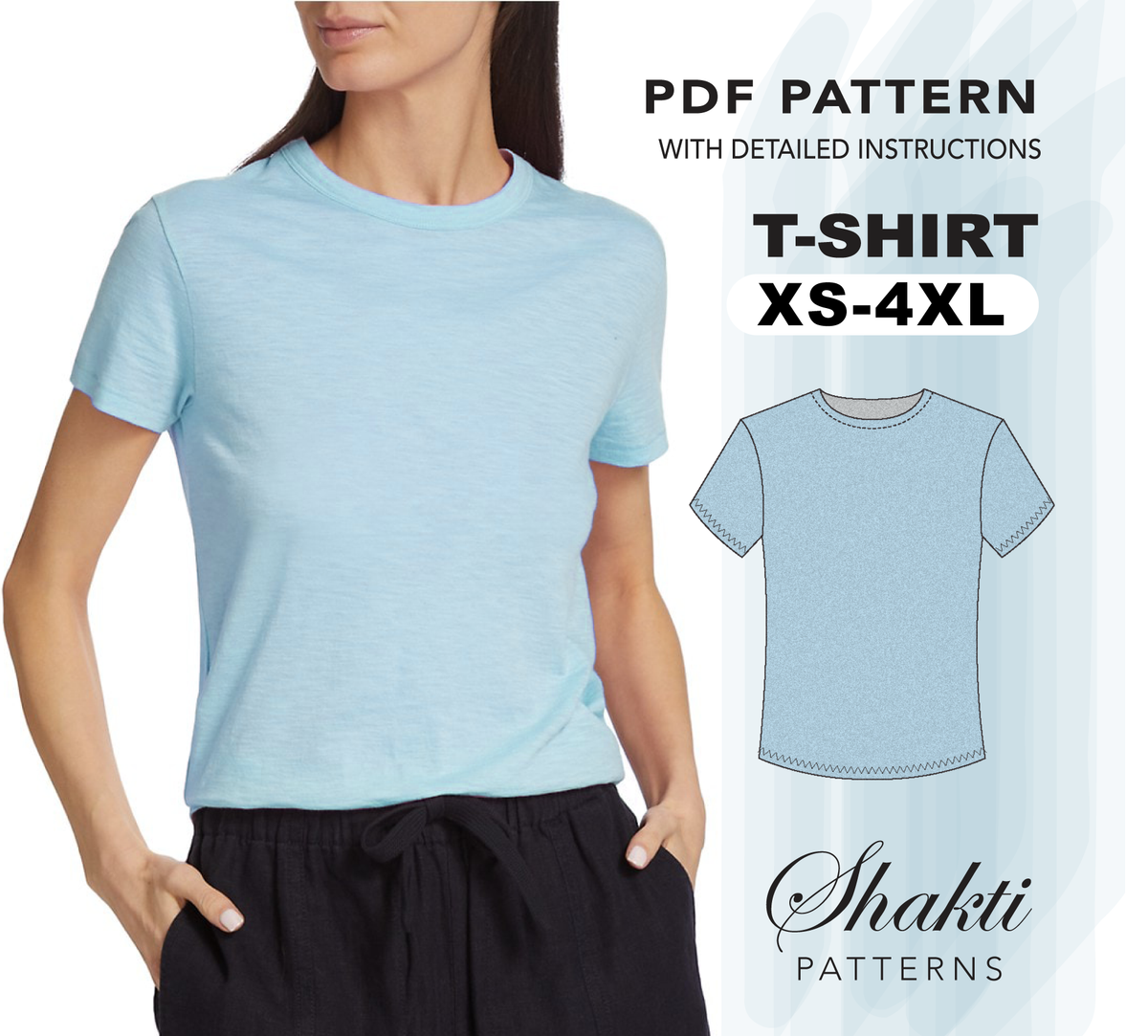 Crop Top Sewing Pattern, XS-4XL, Instant Download – Shakti Patterns