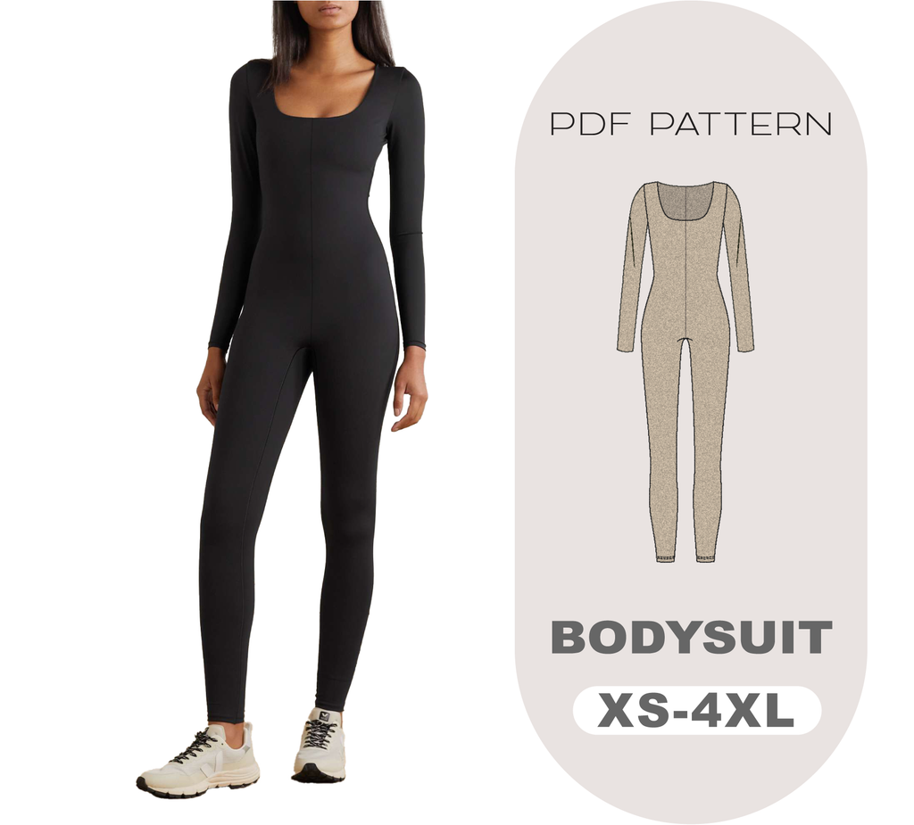 BODYSUIT Sewing Pattern, 8 sizes XS - 4XL, Instant Download – Shakti ...