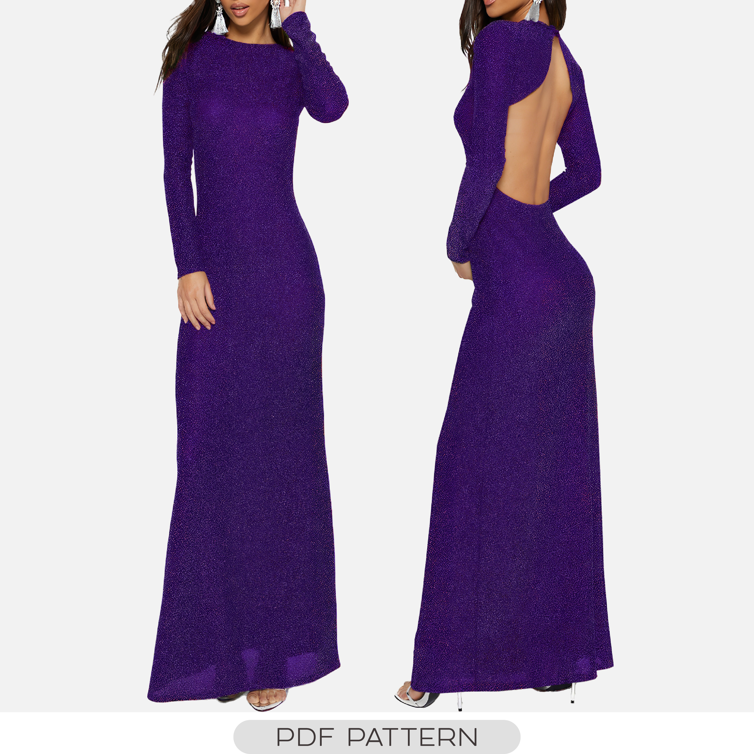 EVENING DRESS PATTERN FOR STRETCH KNITS Shakti Patterns EVENING DRESS PATTERN FOR STRETCH KNITS Shakti Patterns