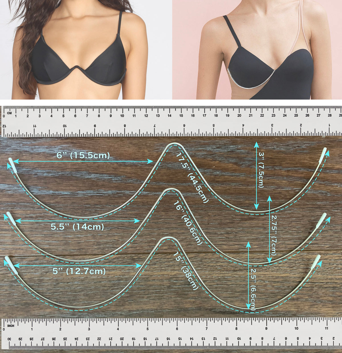 Stainless Steel Underwire for bra swimwear, W wire, 1 high quality