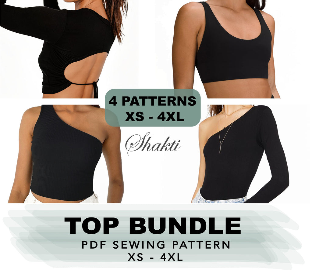 Crop Top Pattern XS 4XL, Sports Bra Plus Size Beginner Patterns, Bikini  Pattern, PDF Digital Patterns Instant Download 